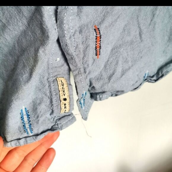 Lucky Brand Denim Button Down shirt size L - Picture 3 of 5